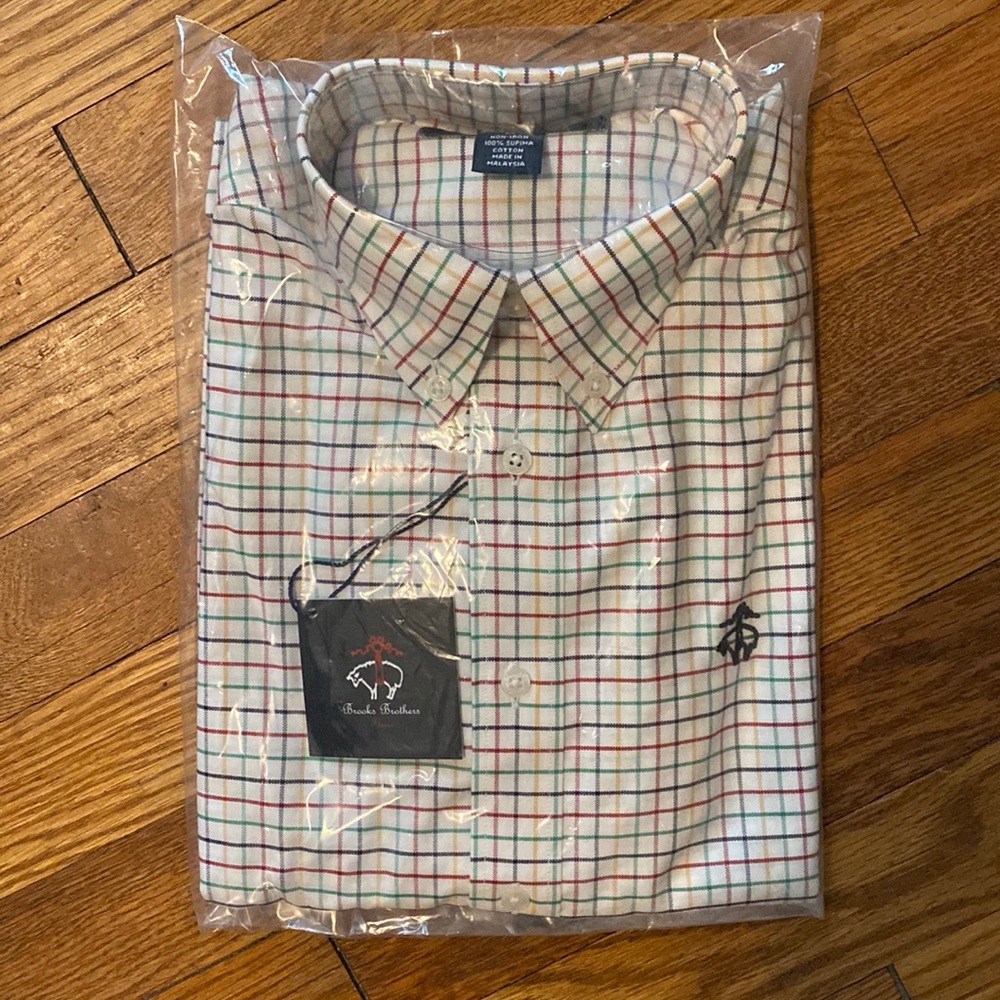 NWT! Brooks Brothers LS Boys Button up, M 10/12